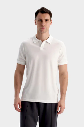 Polo Yaka Kisa Kollu Modal Pike Tişört