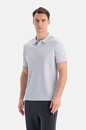 Polo Yaka Kisa Kollu Modal Pike Tişört