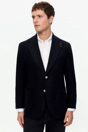 Damat Comfort Lacivert Düz Kumaş Ceket