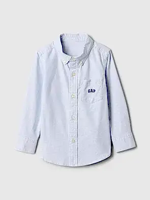 Açık Mavi Gap Logo Oxford Gömlek