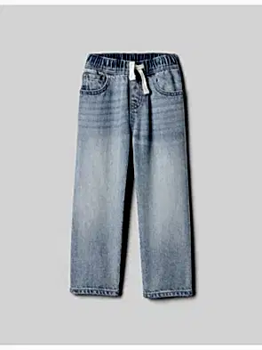 Açık Mavi UltraSoft Pull-On Baggy Jean Pantolon