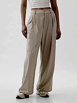 Bej GapFit High Rise Runaround Kargo Jogger Pantolon