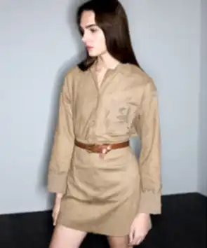 Süet Görünümlü Mini Etek