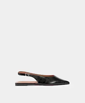 Metal Tokalı Deri Görünümlü Ayakkabı